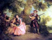 Nicolas Lancret The Serenade oil on canvas